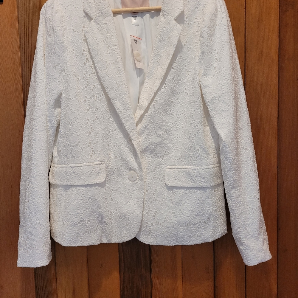 Anthropologie Blazer, medium, white